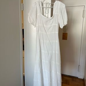 Reformation White Midi Dress